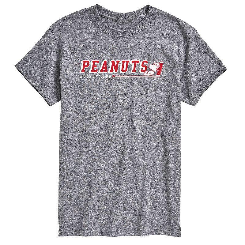 Big & Tall Peanuts Hockey Club Tee, Men's, Size: 3XL Tall, Gray Product Image