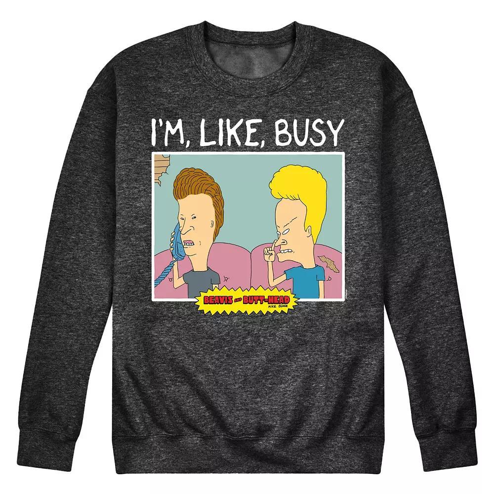 Men's Beavis And Butthead I'm Like Busy Sweatshirt,  Product Image