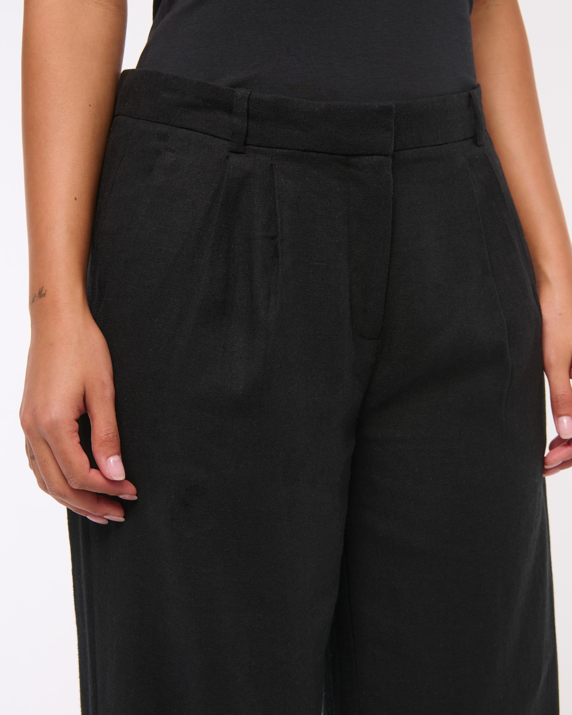 A&F Sloane Low Rise Tailored Linen-Blend Pant Product Image