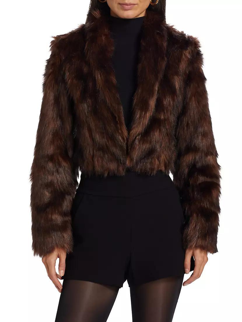 Uma Faux-Fur Cropped Jacket Product Image