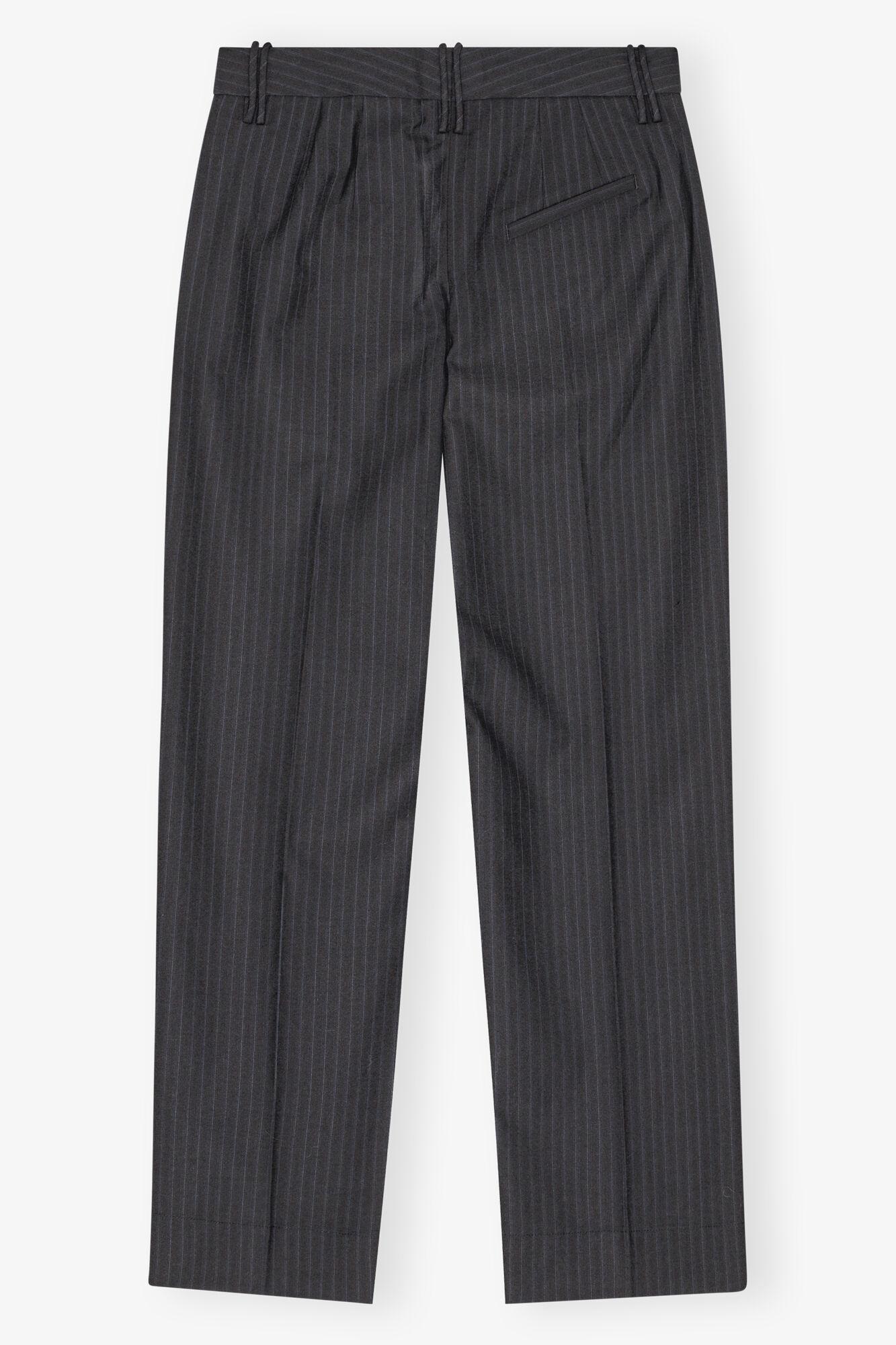 Dark Grey Stripe Suiting Pants Product Image