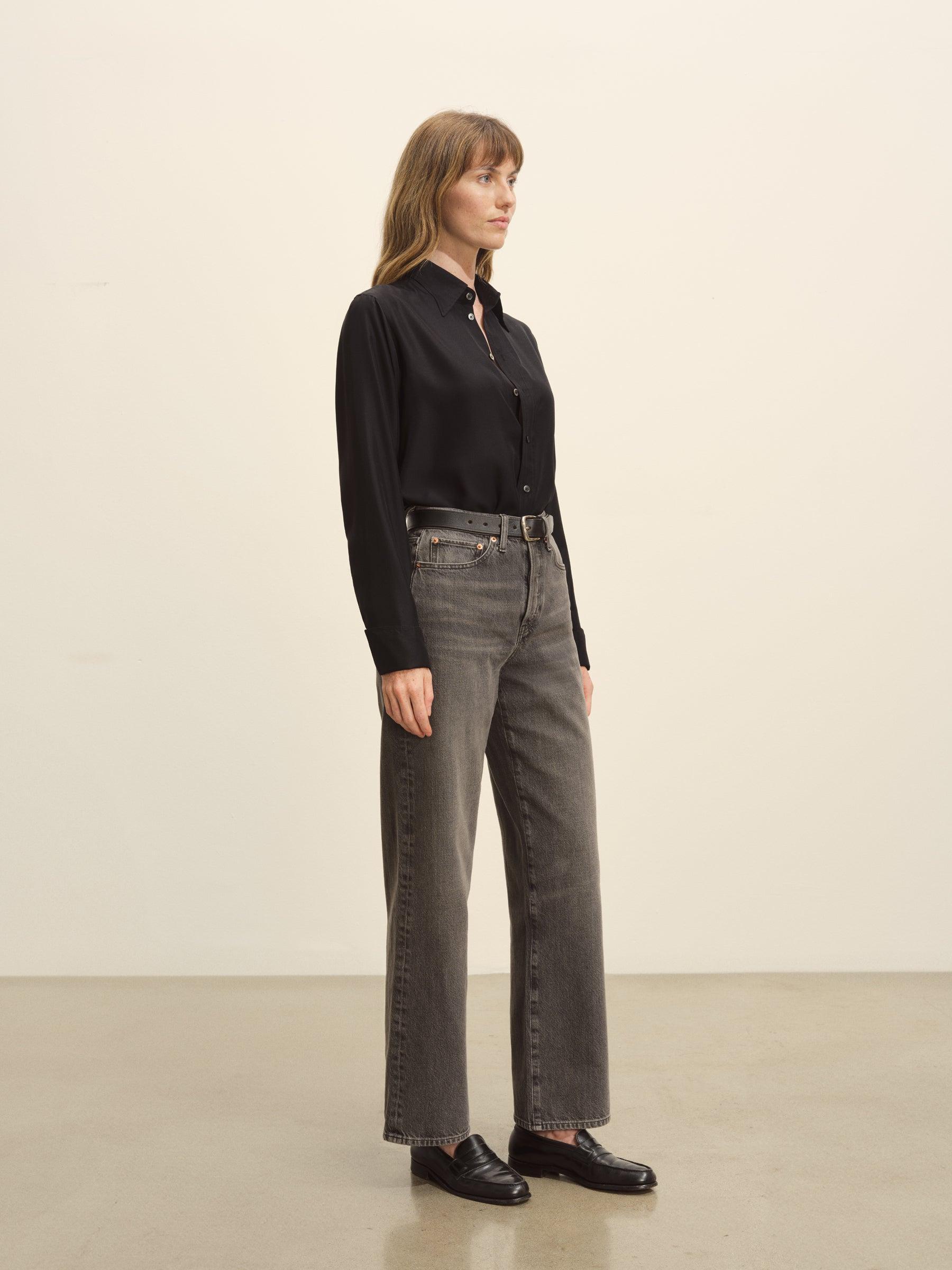 Black Pacific Silk Shirt Product Image