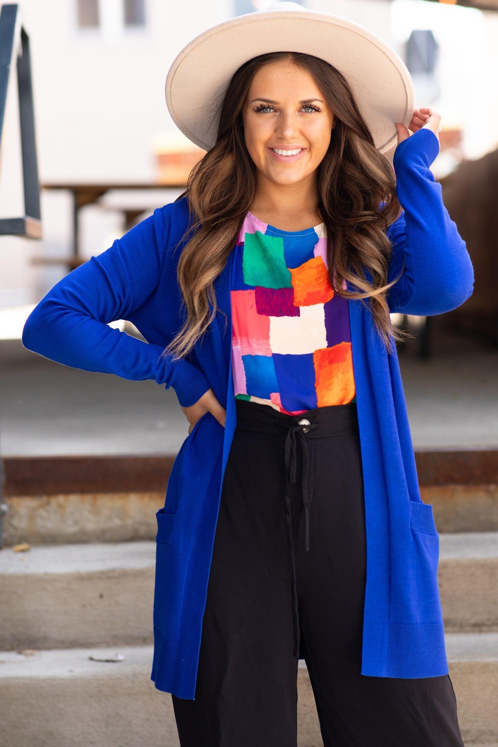 Cobalt Multicolor Geometric Print Top Product Image