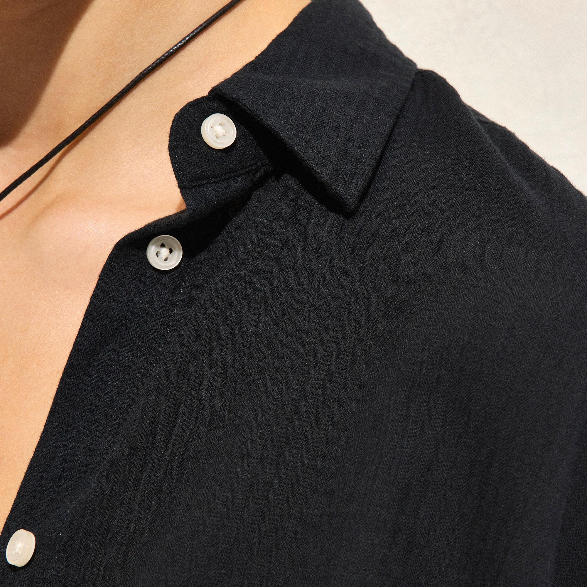 Airy gauze button-up shirt Product Image