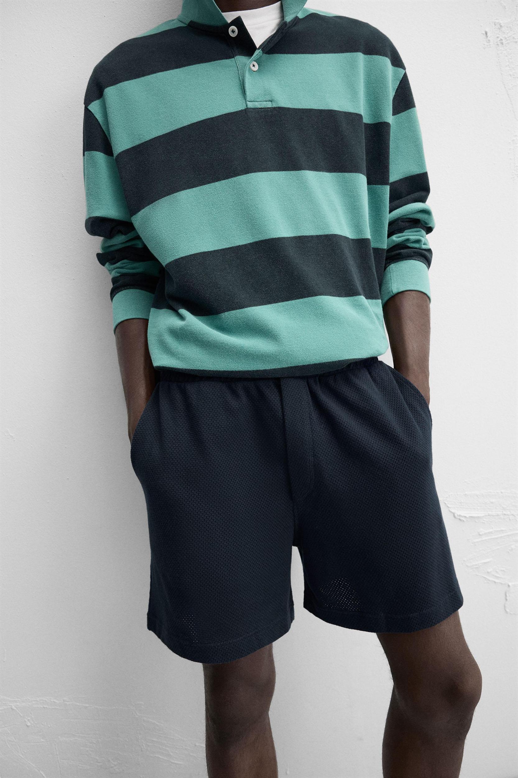 TEXTURED RELAXED FIT SHORTS Product Image