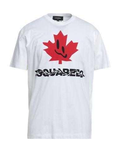 DSQUARED2 Man T-shirt White Size L Cotton Product Image