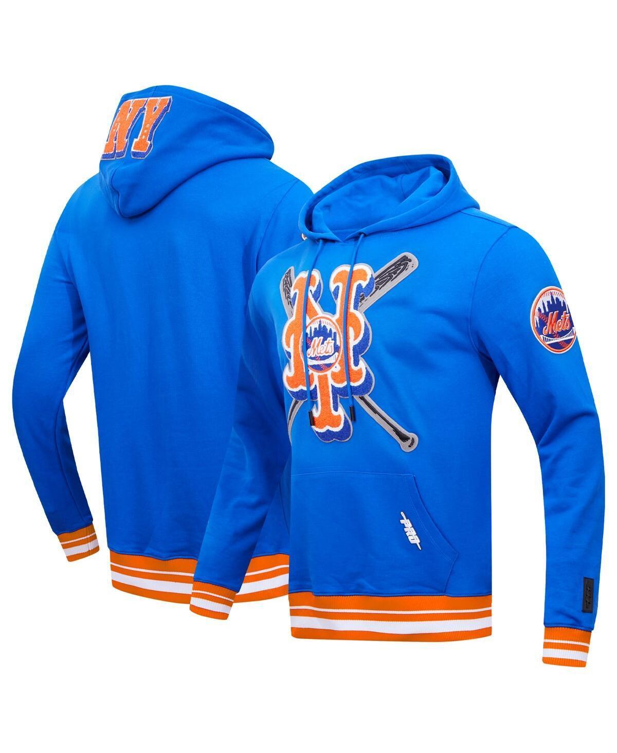 Mens Pro Standard Royal New York Mets Mash Up Logo Pullover Hoodie Product Image