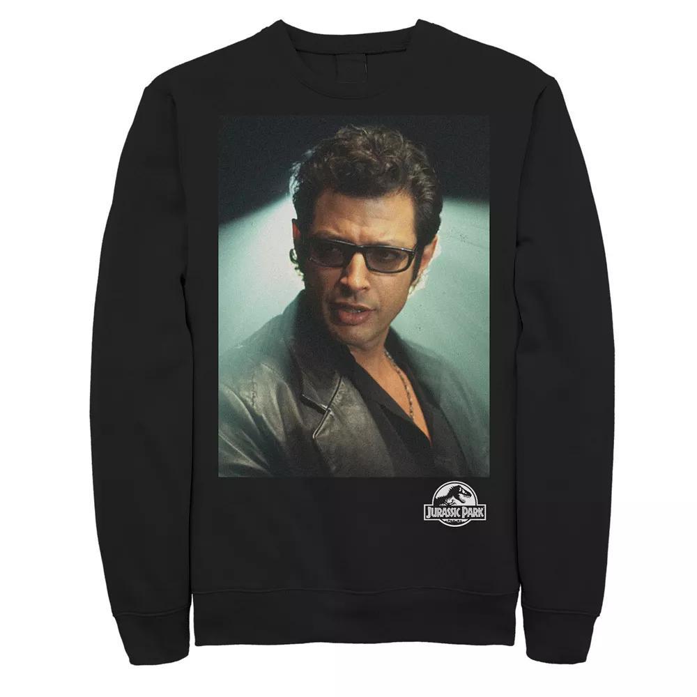 Men's Jurassic Park Ian Malcolm Head Shot Photo Sweatshirt, Size: XXL, Black Product Image