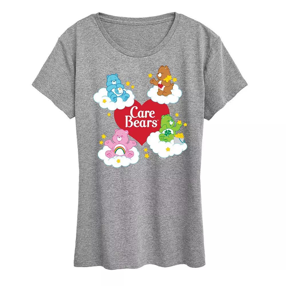 Women's Care Bears Heart And Bear Logo Graphic Tee,  Product Image