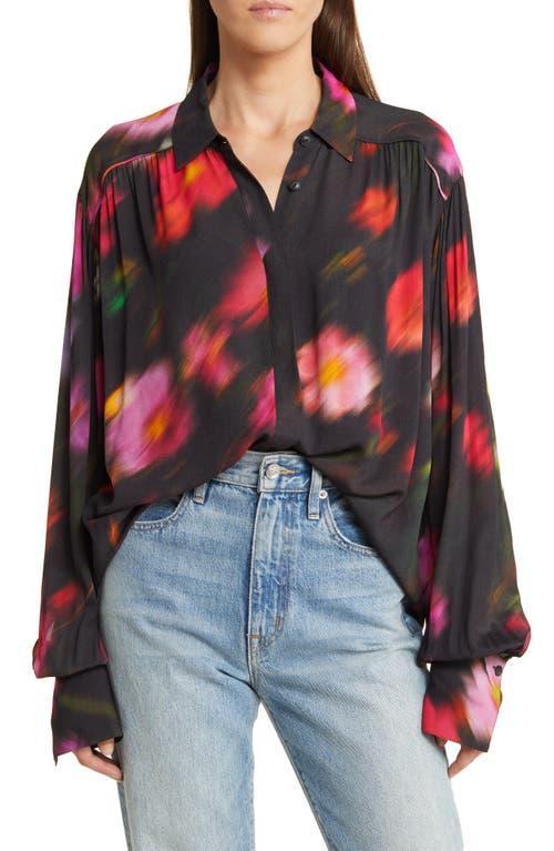 Womens Aubrey Floral Button-Front Shirt Product Image