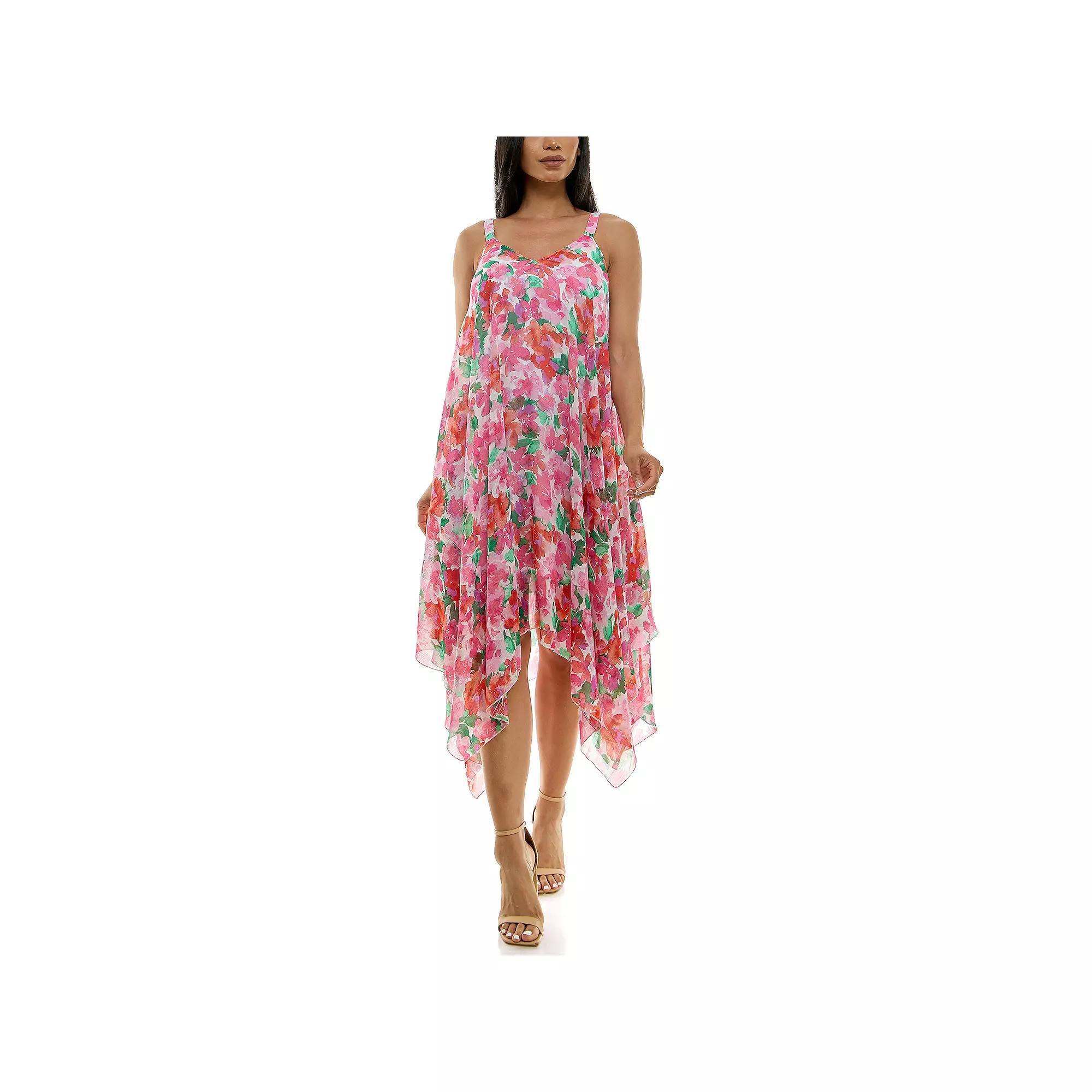 Women's Nina Leonard Uneven Hem Dress,  Product Image