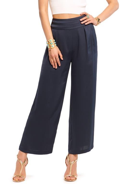 Womens Joss Cropped Wide-Leg Satin Pants Product Image