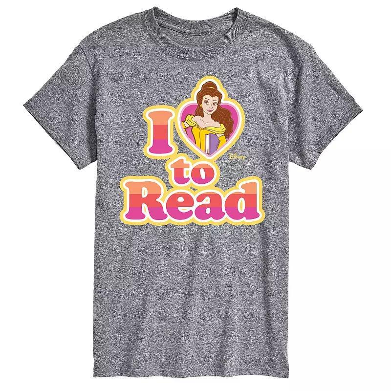 Disney Princess Big & Tall Belle I Love To Read Graphic Tee, Men's, Size: 4XL Tall, Blue Product Image