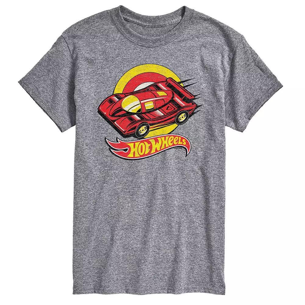 Men's Hot Wheels Retro Racer Graphic Tee, Size: Small, Grey Gray Product Image