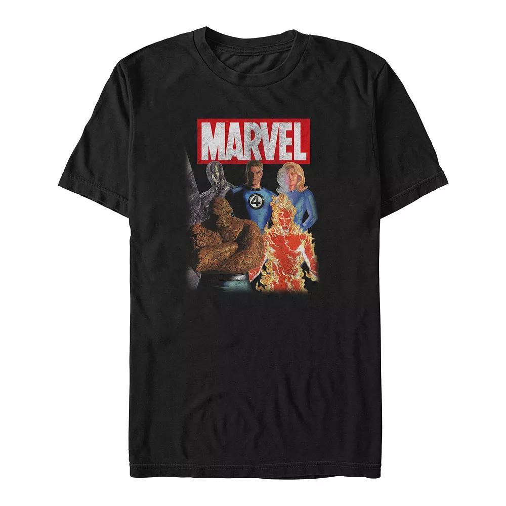 Big & Tall Marvel Fantastic Four And Silver Surfer Poster Graphic Tee, Men's, Size: 5XB, Black Product Image