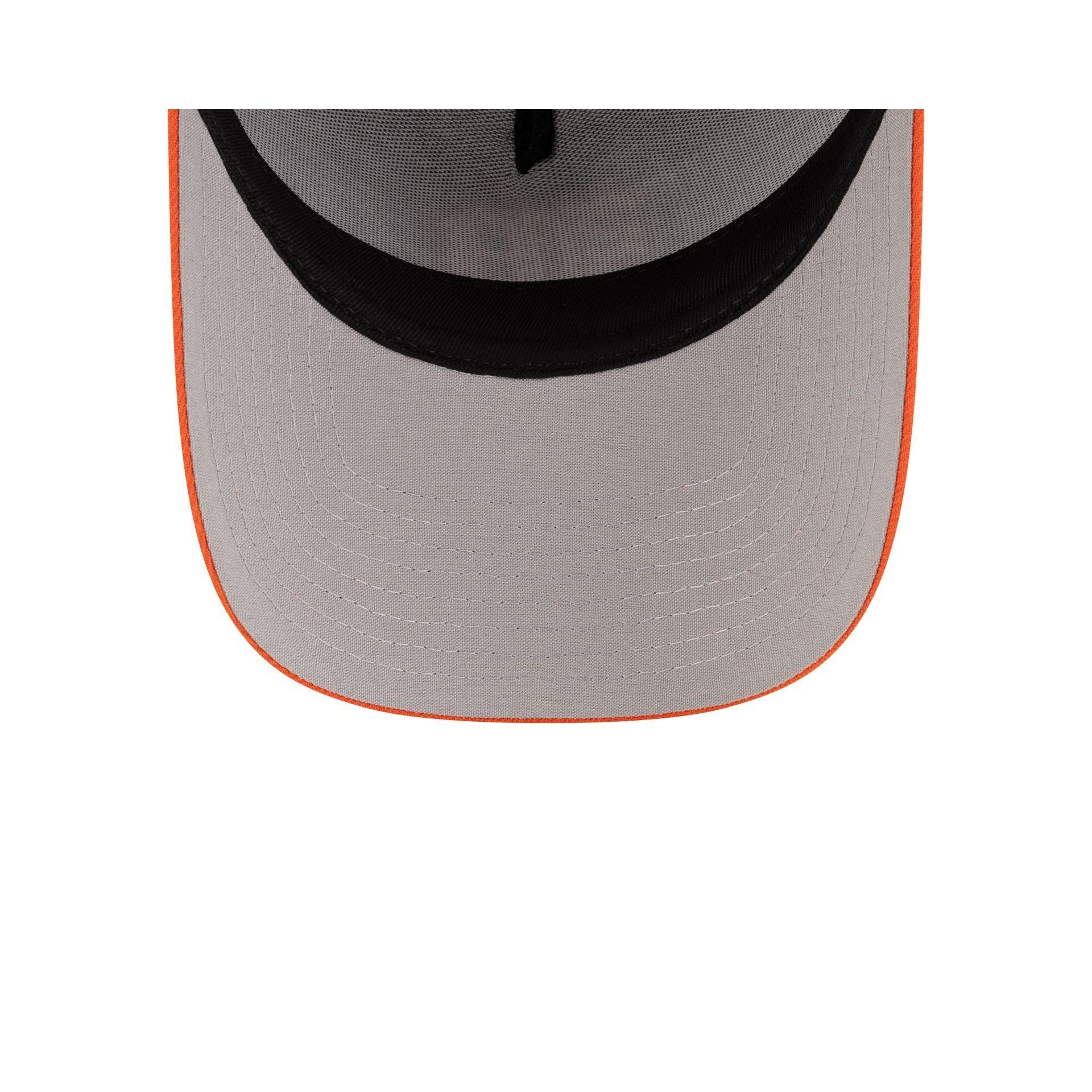 New Era x adidas Miami Hurricanes Black 9FORTY A-Frame Snapback Hat Male Product Image