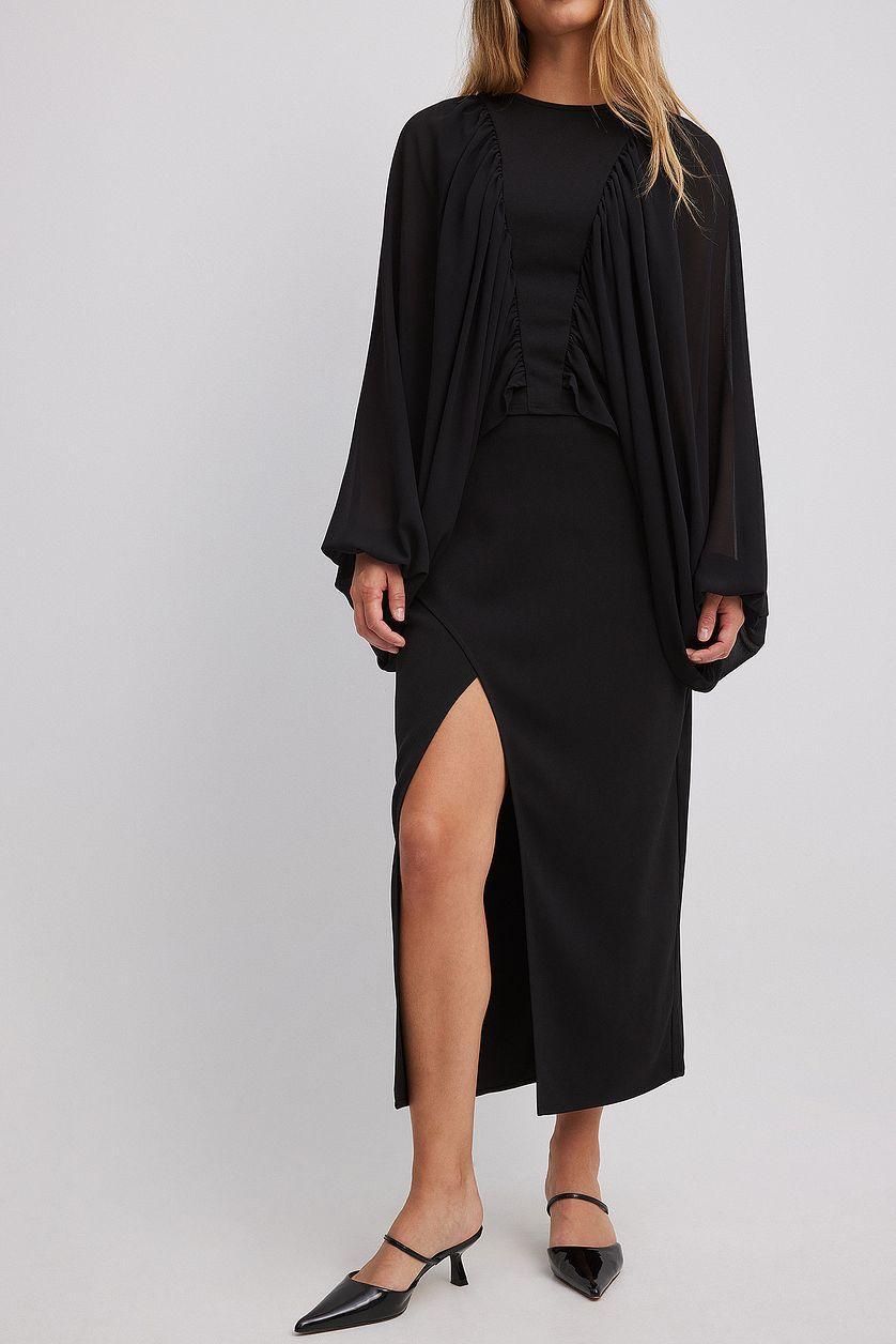 High Slit Midi Skirt Product Image