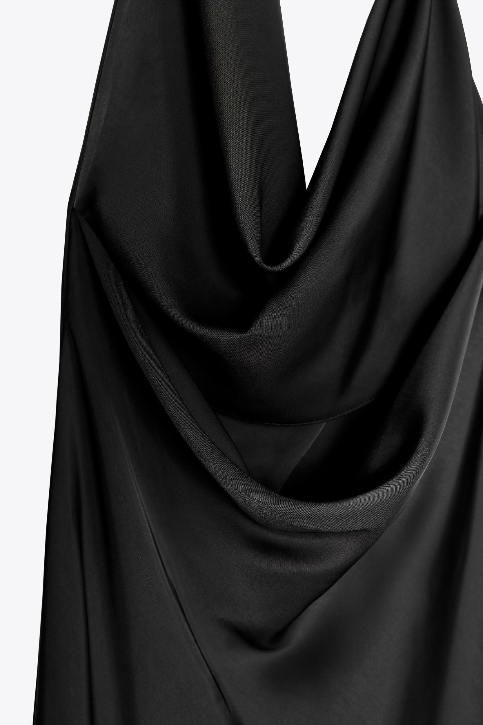 ASYMMETRIC SATIN MIDI DRESS Product Image