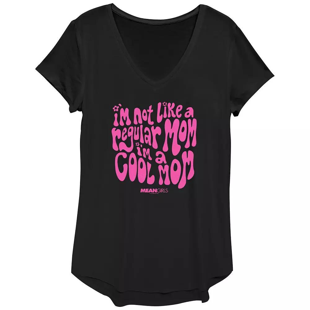 Women's Mean Girls I'm Not A Regular Mom I'm A Cool Mom Groovy Font Graphic Tee, Girl's,  Product Image