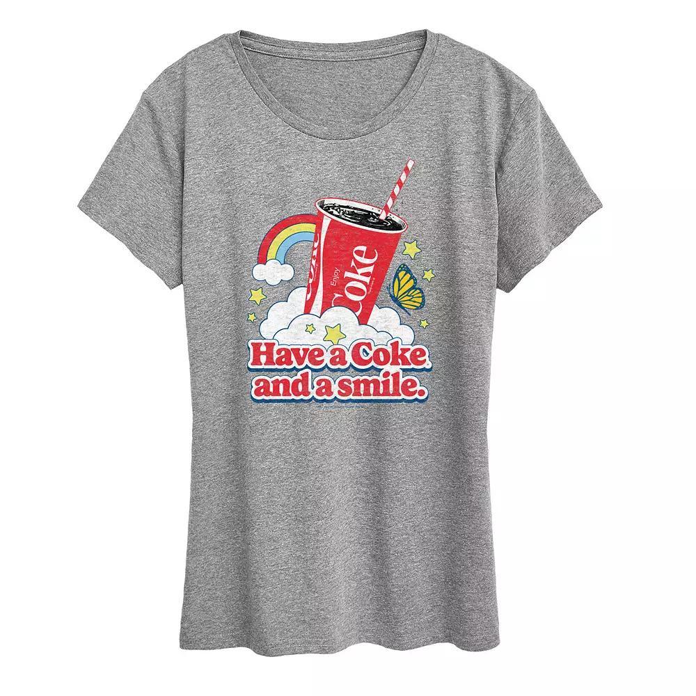 Women's Coca-Cola Coke And A Smile Graphic Tee, Girl's,  Product Image