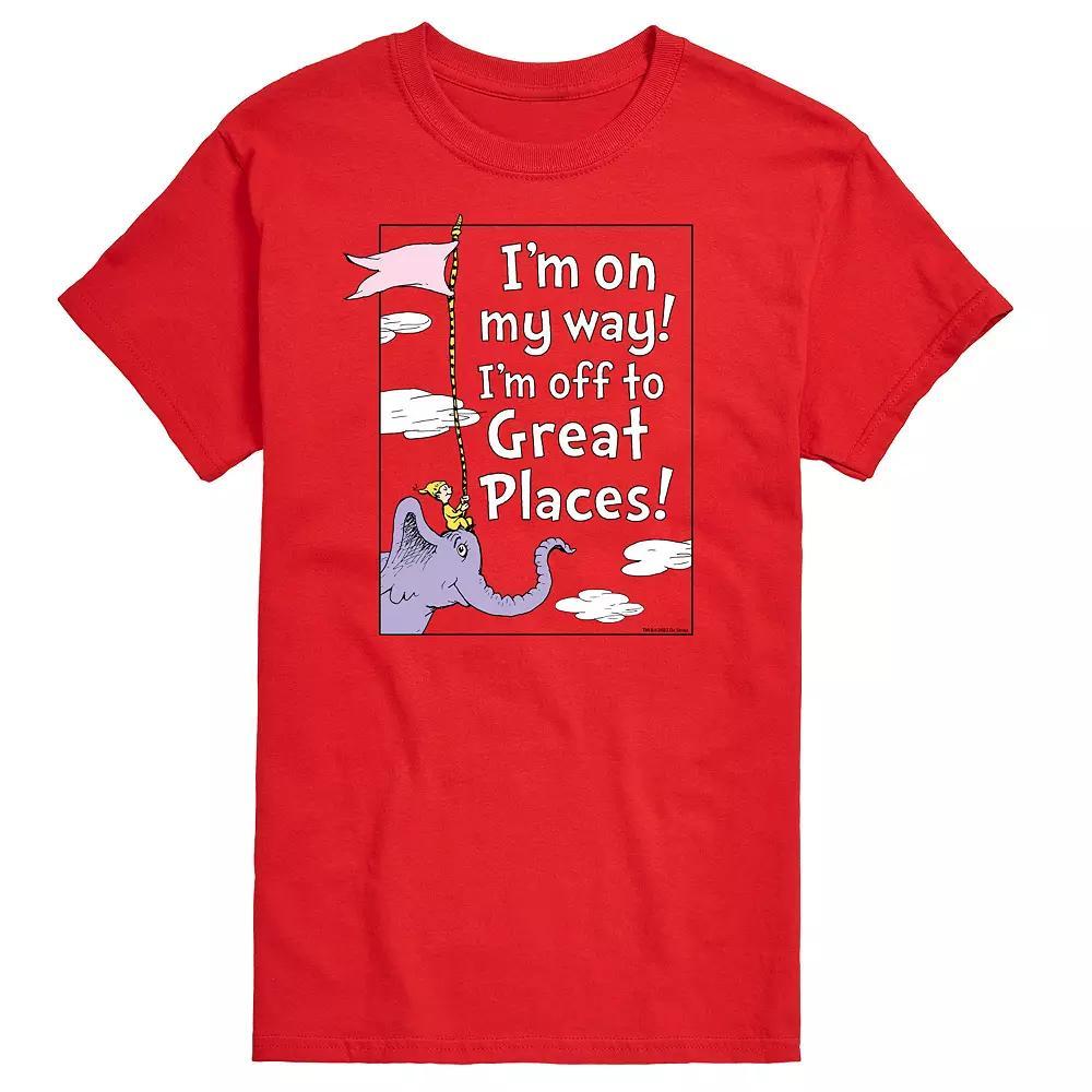 Big & Tall Dr. Seuss On My Way Tee, Men's, Size: XXL Tall, Red Product Image