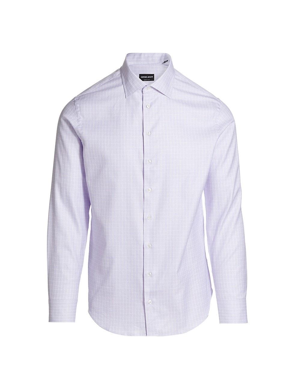 Mens Check Dress Shirt Product Image