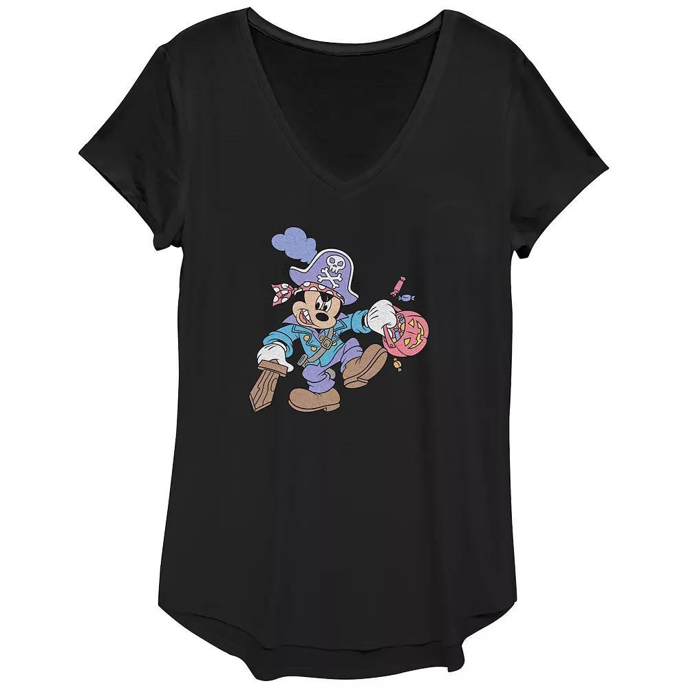 Disney's Mickey Mouse Pirate Trick Or Treater Women's Graphic Tee,  Product Image