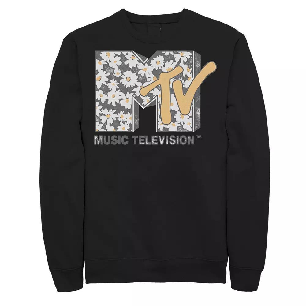 Big & Tall MTV Daisy Flowers Logo Graphic Fleece Pullover, Men's,  Product Image