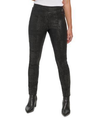 Calvin Klein Ponte Embossed Legging Pull On Pant Product Image