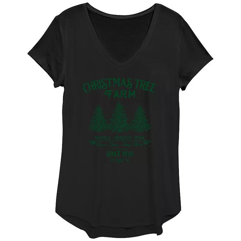 Women's Christmas Tree Farm Since 1930 Graphic Tee, Size: XL, Black Product Image