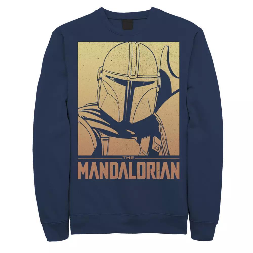 Men's Star Wars The Mandalorian Sunset Gradient Poster Sweatshirt,  Product Image