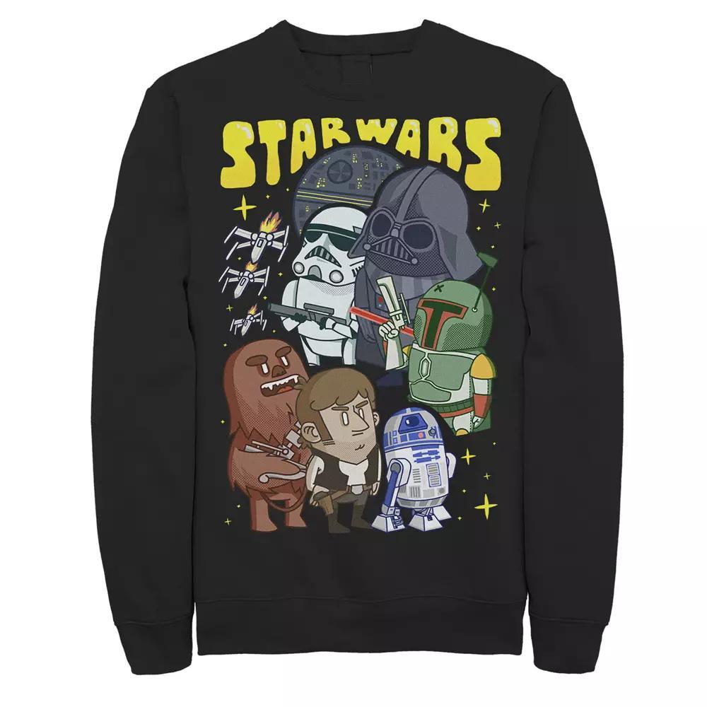 Mens Star Wars Heroes Villains Chibi/Kawaii Cute Sweatshirt Product Image