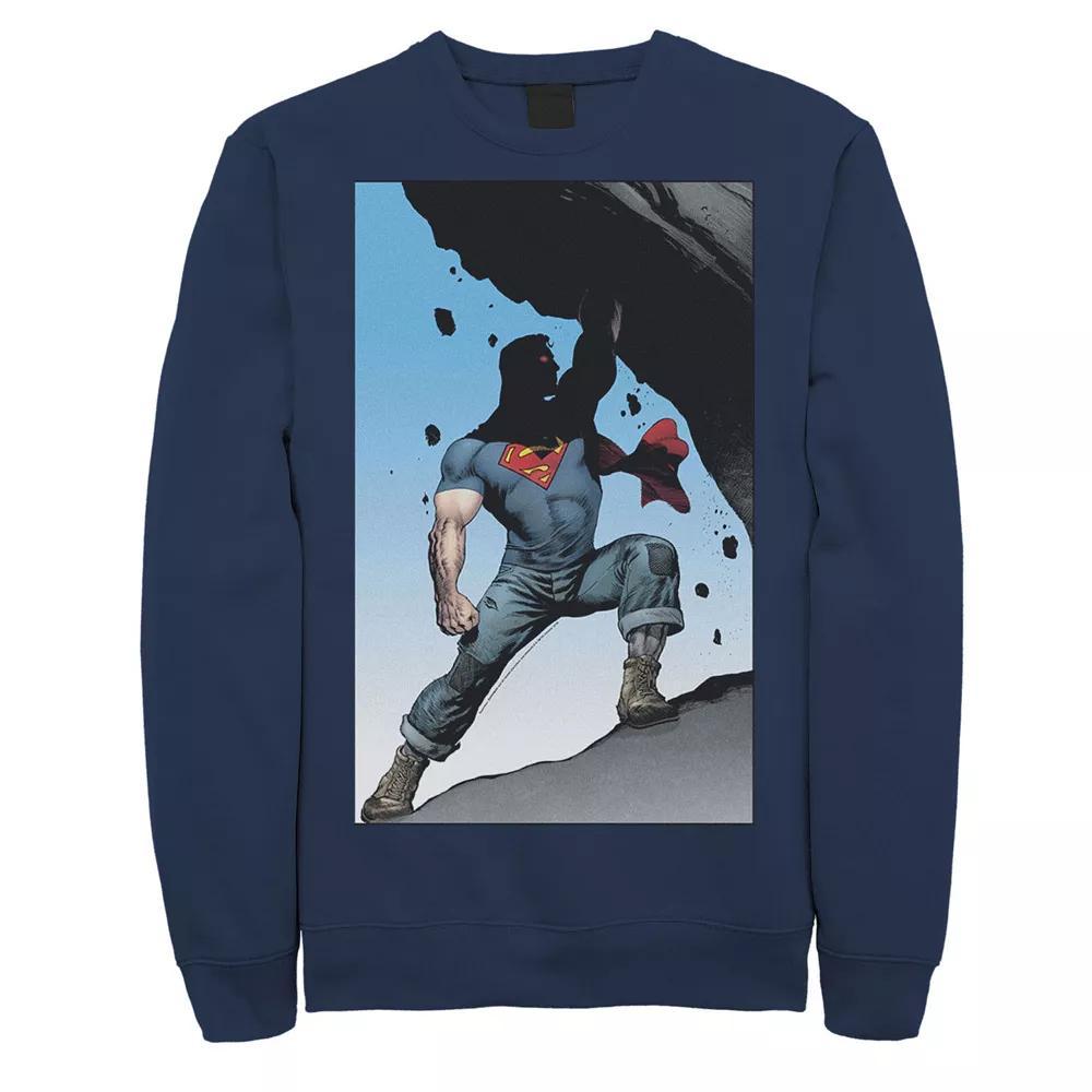 Men's DC Comics Superman Power Lift Comic Poster Sweatshirt,  Product Image
