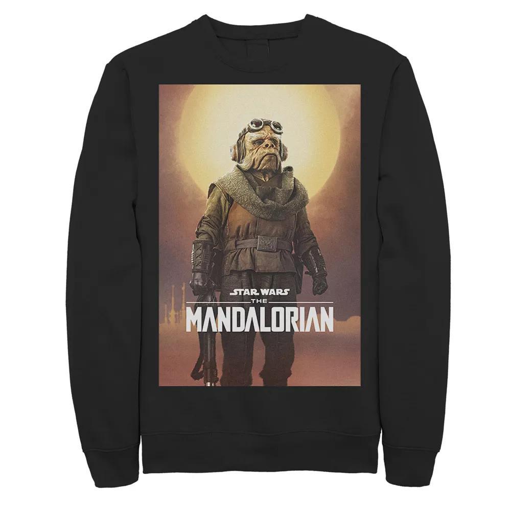 Men's Star Wars The Mandalorian Kuiil Character Poster Sweatshirt, Size: Large, Black Product Image
