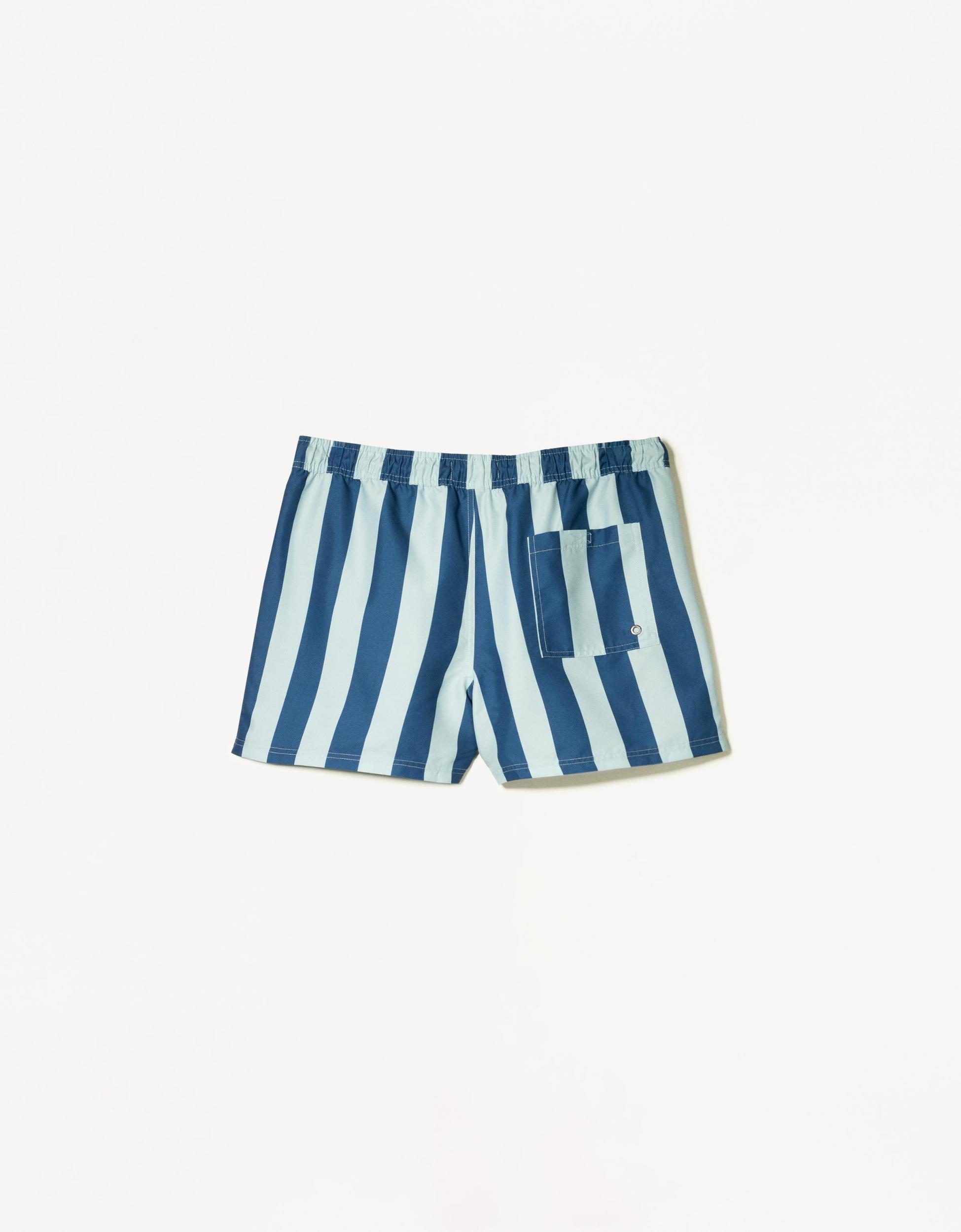 Striped print swimming trunks Product Image