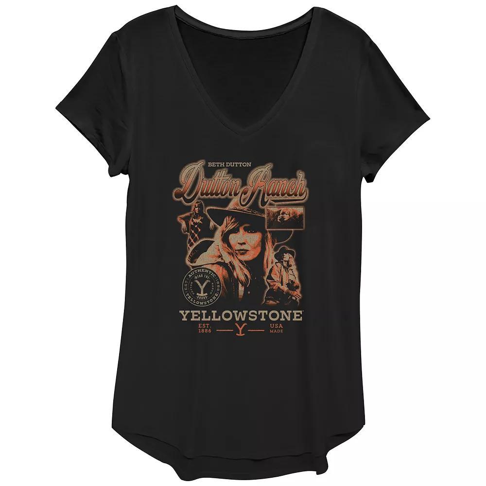 Juniors' Yellowstone Beth Dutton Poster V-Neck Graphic Tee, Girl's,  Product Image