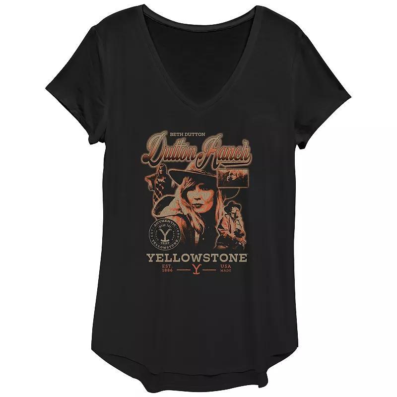 Juniors' Yellowstone Beth Dutton Poster V-Neck Graphic Tee, Girl's,  Product Image