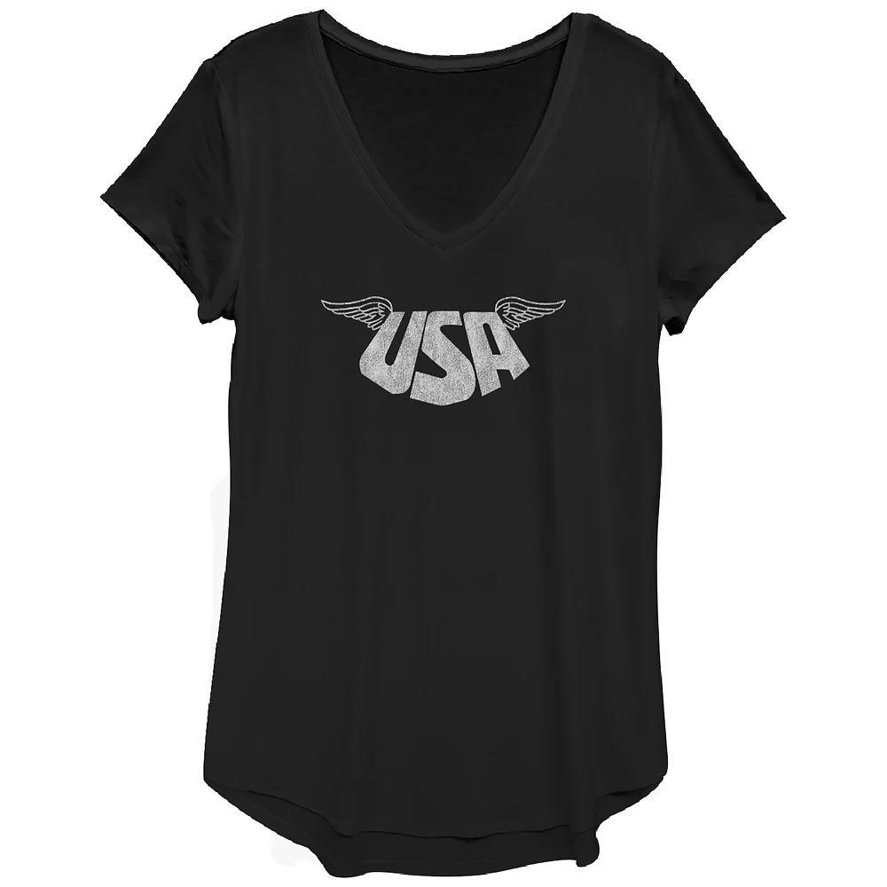 Women's Americana USA With Wings Graphic Tee, Girl's,  Product Image