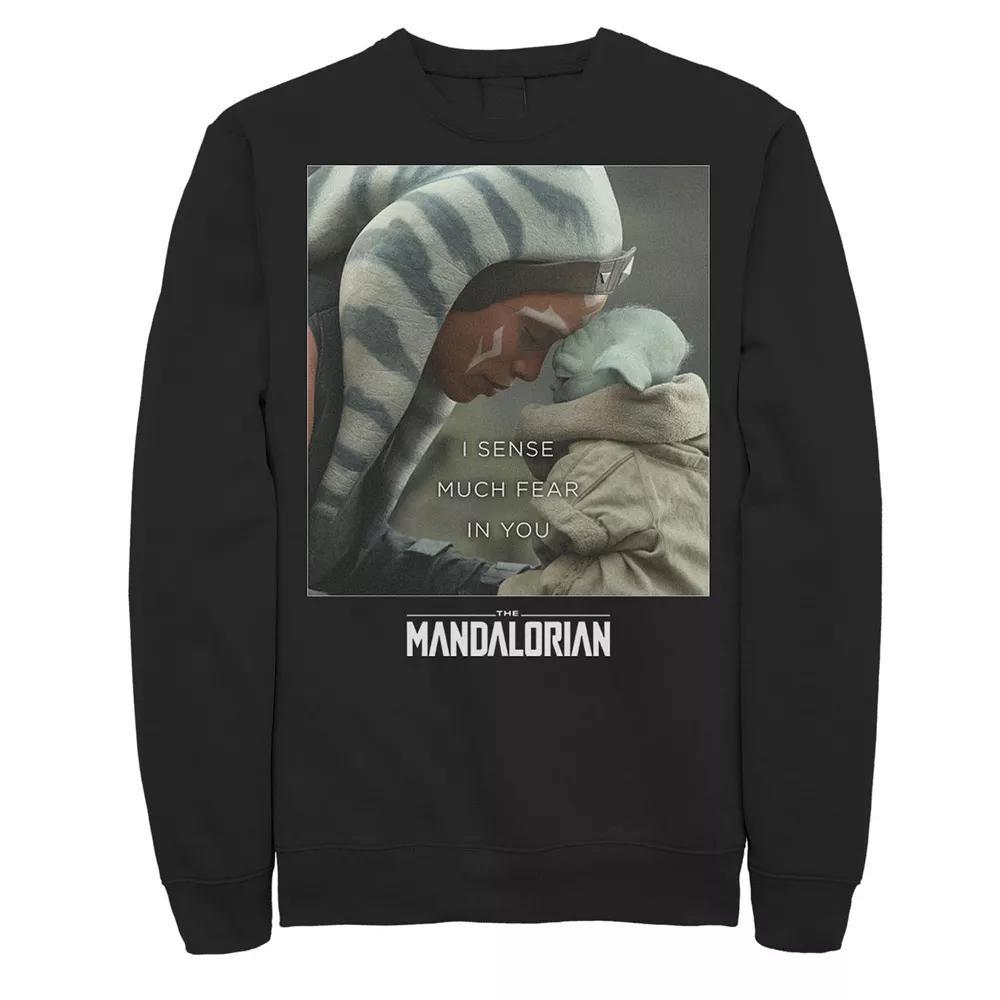 Men's Star Wars The Mandalorian Ahsoka Tano And The Child Poster Sweatshirt, Size: Large, Black Product Image