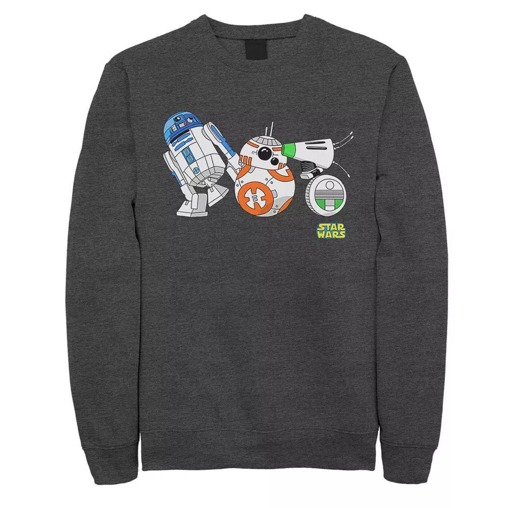 Men's Star Wars The Rise of Skywalker Droid Party Fleece Graphic Top, Size: Medium, Grey Heather Product Image