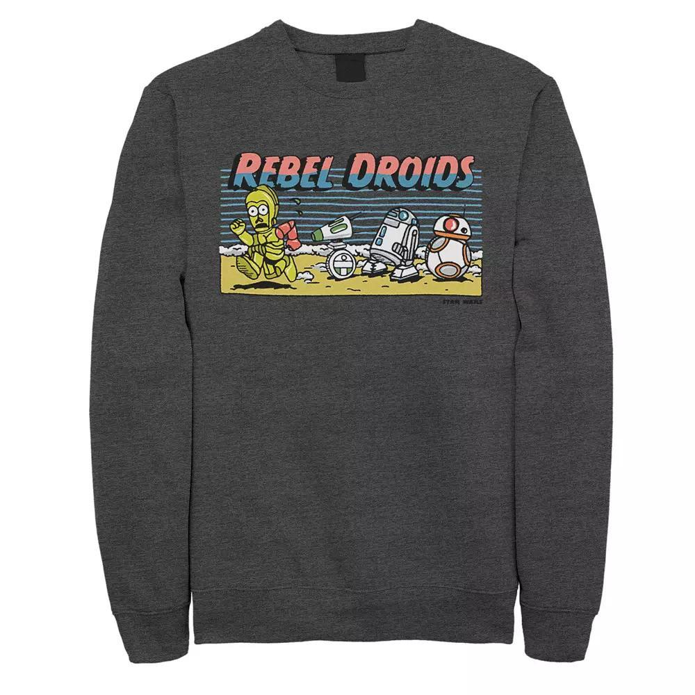 Men's Star Wars The Rise of Skywalker Droids Cartoon Sweatshirt,  Product Image