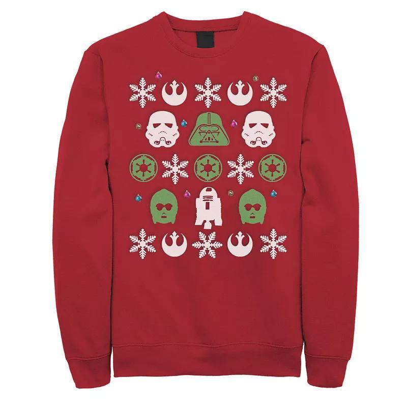 Men's Star Wars Christmas Rebel Alliance And Empire Sweatshirt, Size: Medium, Red Product Image