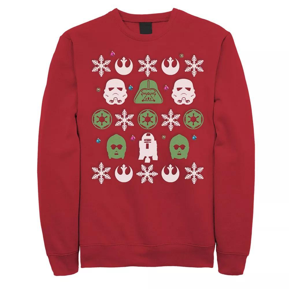Men's Star Wars Christmas Rebel Alliance And Empire Sweatshirt, Size: XL, Red Product Image