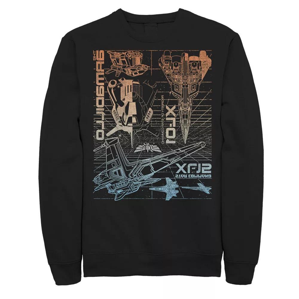 Disney / Pixar's Lightyear Men's Star Command Spaceships Logo Sweatshirt,  Product Image