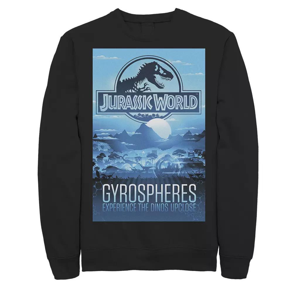 Men's Jurassic World Gyrospheres Tour Park Poster Graphic Graphic Fleece Pullover Pullover,  Product Image