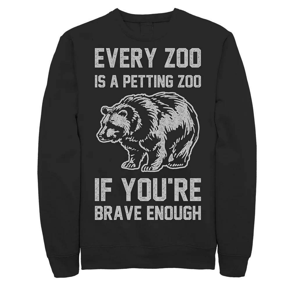 Men's 'Every Zoo Is A Petting Zoo If You're Brave Enough' Fleece,  Product Image