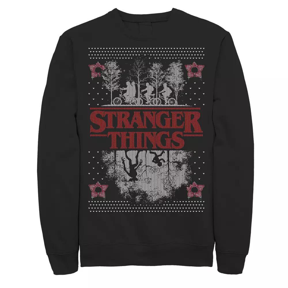 Men's Netflix Stranger Things Ugly Christmas Sweater Style Sweatshirt,  Product Image