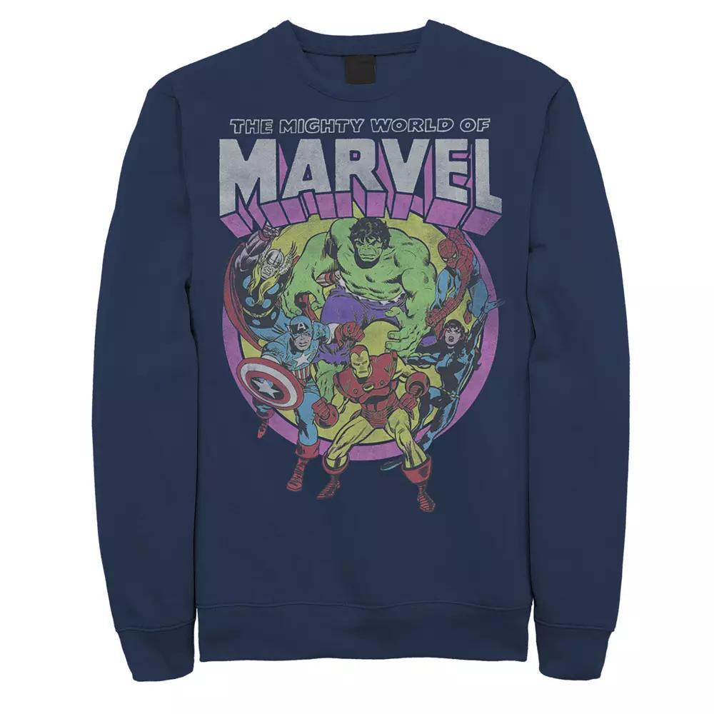 Men's Marvel Avengers The Mighty World Of Marvel Group Shot Sweatshirt,  Product Image
