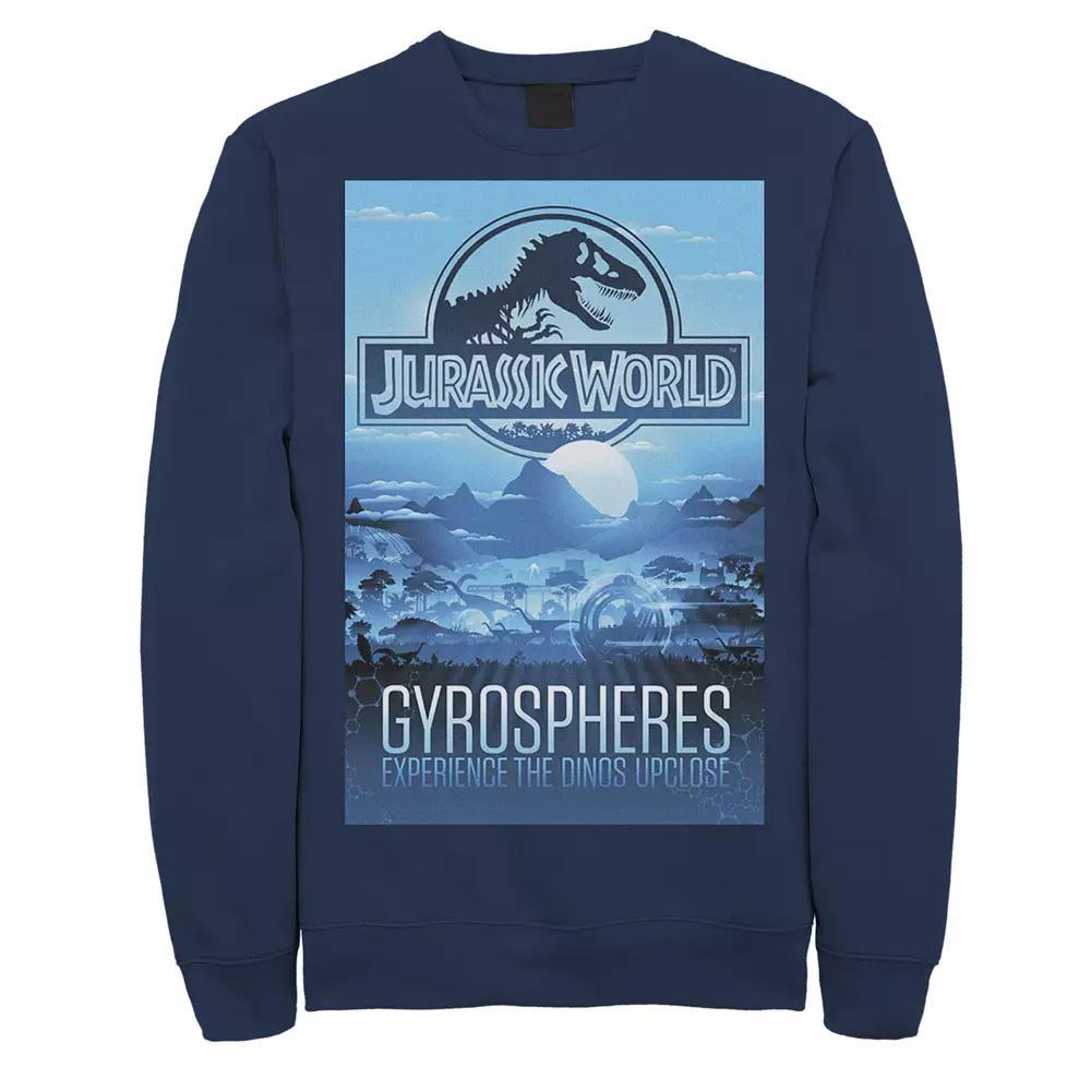 Men's Jurassic World Gyrospheres Tour Park Poster Graphic Graphic Fleece Pullover Pullover,  Product Image