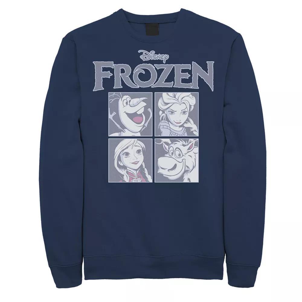 Disney's Frozen Blue Hue Character Portrait Grid Panels Men's Sweatshirt,  Product Image